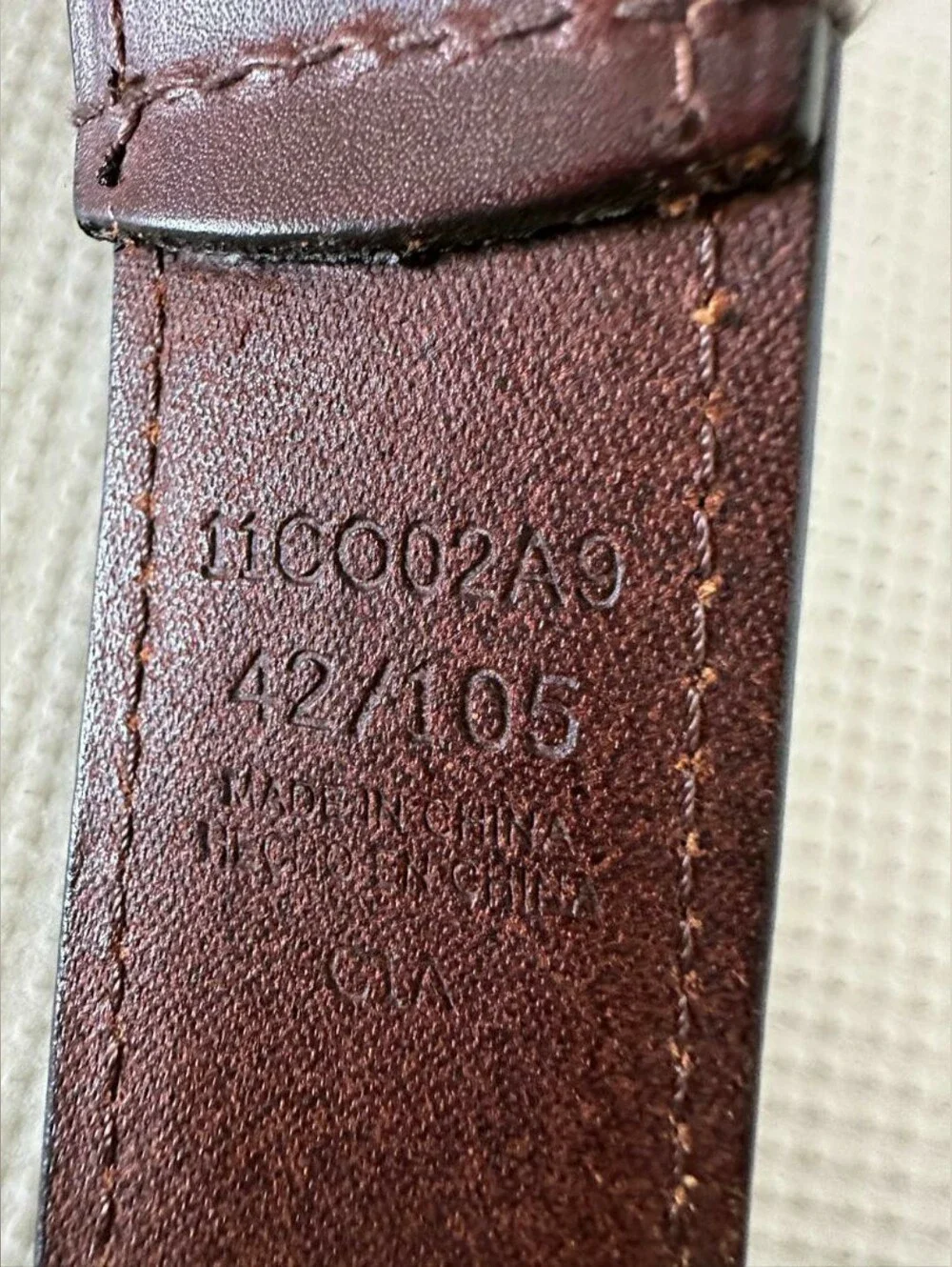 Women's Reversible Leather Belt Black Brown with Silver Swivel Buckle Size 42